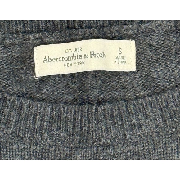 Abercrombie & Fitch Gray Sweater Small Preppy Wool Blend Pullover Minimalist - Picture 4 of 4